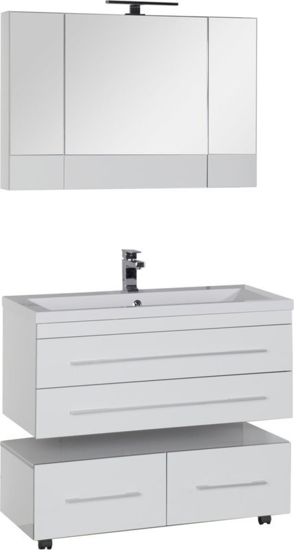 Зеркало-шкаф Aquanet Верона 100 белое