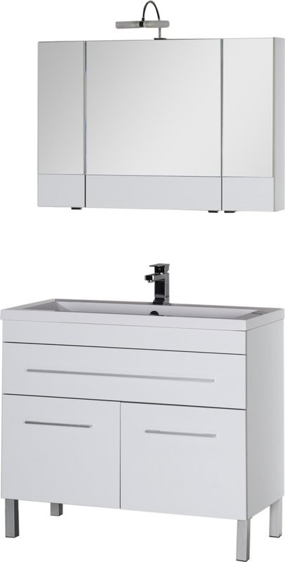 Зеркало-шкаф Aquanet Верона 100 белое