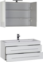 Зеркало-шкаф Aquanet Верона 100 белое Зеркало-шкаф Aquanet Верона 100 белое