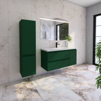 Тумба с раковиной Caprigo Forte 120 R подвесная, бутылочное стекло