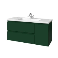 Тумба с раковиной Caprigo Forte 120 R подвесная, бутылочное стекло