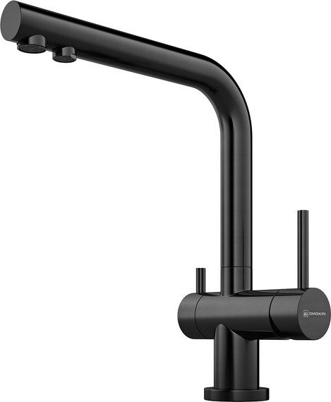 Комплект Смеситель Omoikiri Nagano PVD-GM вороненая сталь + Фильтр Pure Drop Lite