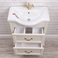 Мебель для ванной комнаты ValenHouse Эллина 65 слоновая кость, 2 ящика, ручки бронза