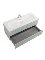 Тумба под раковину без столешницы Cezares Duet-n 120 подвесная, 2 ящика, жемчужная зеленая