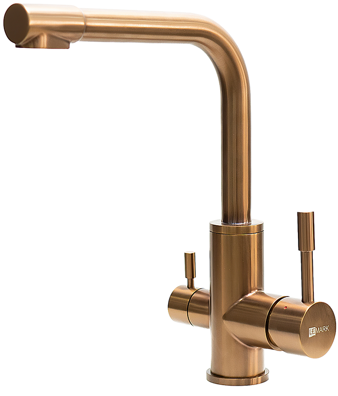 Смеситель для кухни Lemark Expert LM5061RGN розовое золото