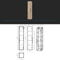 Пенал в ванную комнату навесной La fenice, Spectrum Верди (35*170) арт. 101