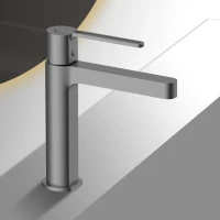 Смеситель для раковины Vincea Rondo VBF-1R1GM вороненая сталь Смеситель для раковины Vincea Rondo VBF-1R1GM вороненая сталь
