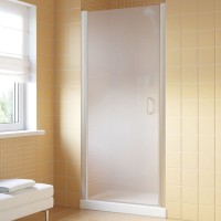 Душевая дверь в нишу Vegas Glass EP Lux 65 07 10 L профиль матовый хром, стекло сатин