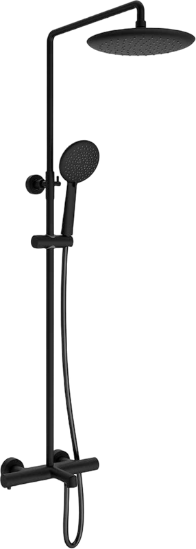 Душевая стойка Vincea Desire VSFS-1D1TMB с термостатом, черная матовая