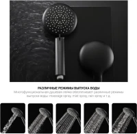 Душевая стойка Vincea Desire VSFS-1D1TMB с термостатом, черная матовая