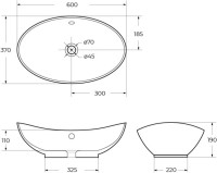 Накладная раковина BelBagno BB1087