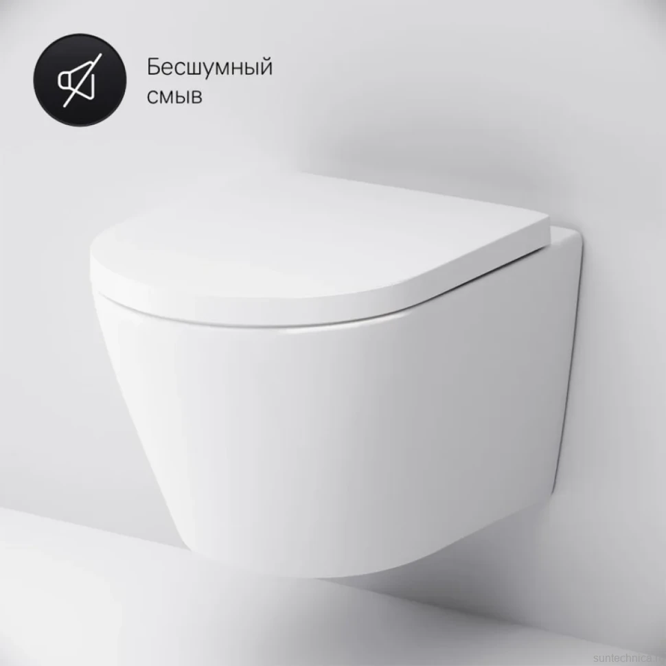 Комплект  Унитаз подвесной AM.PM Sense C741701SC безободковый, с микролифтом + Система инсталляции для унитазов Grohe Rapid SL 38772001, 3 в 1 с кнопк