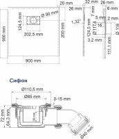 Поддон для душа Wasserkraft Main 41T03 90x90 см