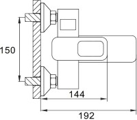 Смеситель для ванны с душем D-lin D130366-C белый