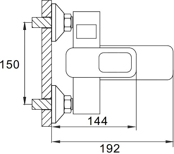 Смеситель для ванны с душем D-lin D130366-C белый