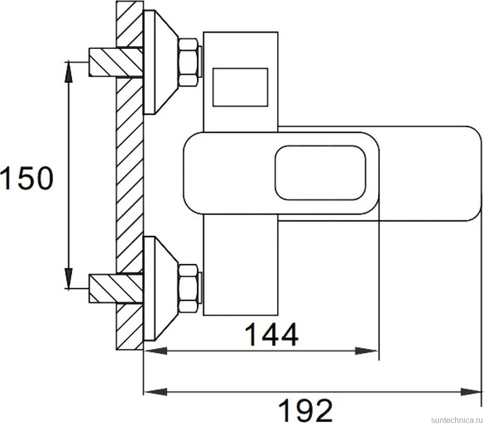 Смеситель для ванны с душем D-lin D130366-C белый