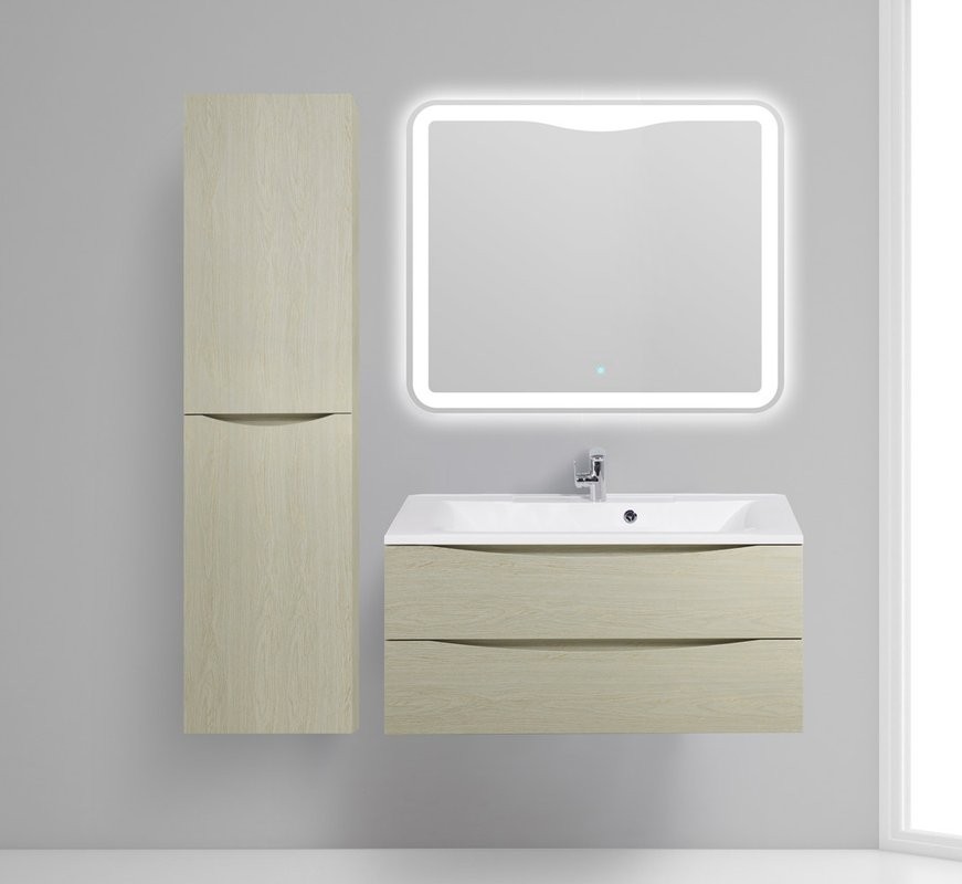 Шкаф пенал для ванной BelBagno Fly -Marino L patinato turchese