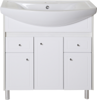 Тумба с раковиной ASB-Mebel Орхидея 80 белая, северное дерево