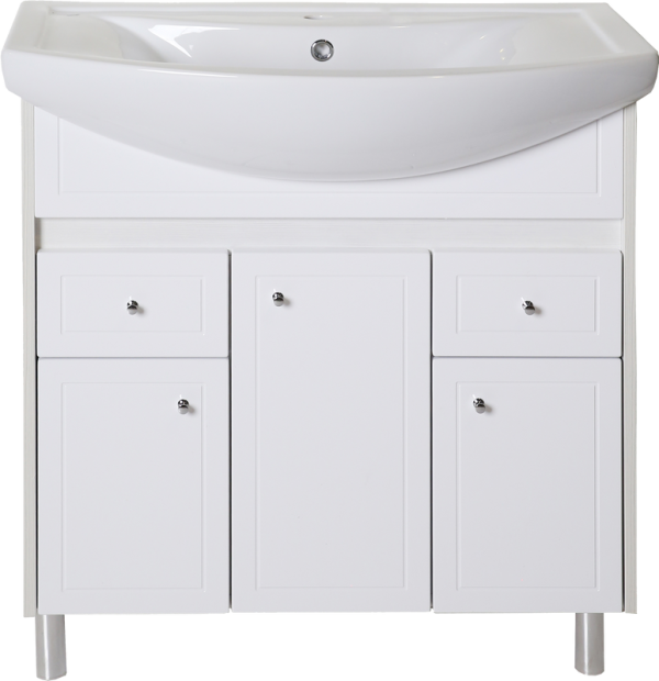 Тумба с раковиной ASB-Mebel Орхидея 80 белая, северное дерево