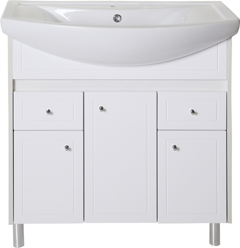 Тумба с раковиной ASB-Mebel Орхидея 80 белая, северное дерево