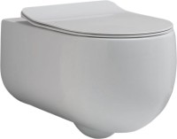 Комплект Унитаз подвесной Kerasan Flo + Крышка slim 319101 с микролифтом + Инсталляция Geberit Duofix Delta 458.163.21.1 с кнопкой смыва, хром + Звукоизоляция