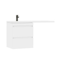 Тумба с раковиной Vigo Urban 60 L 2 ящика, под стиральную машину, белая