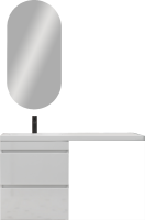 Тумба с раковиной Vigo Urban 60 L 2 ящика, под стиральную машину, белая