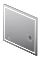 Зеркало AM.PM Gem 80 с LED-подсветкой, часами и косметическим зеркалом