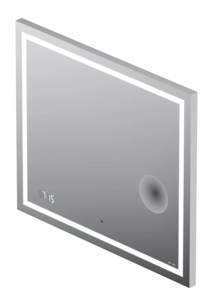 Зеркало AM.PM Gem 80 с LED-подсветкой, часами и косметическим зеркалом
