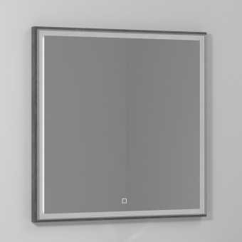 Зеркало Vod-Ok Лайт 80 серый камень, с подсветкой