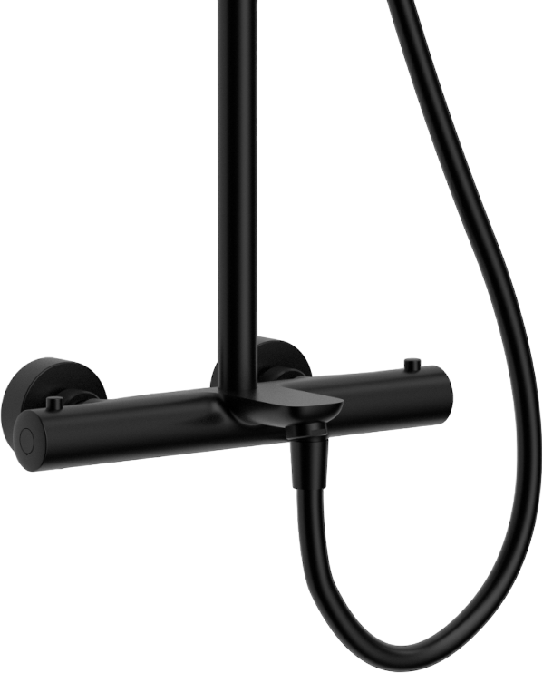 Душевая стойка Raiber Graceful RPB-007 с термостатом, черная