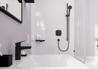 Смеситель для раковины Hansgrohe Logis 100 71107670 матовый черный