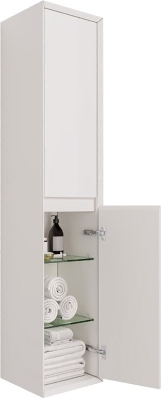 Шкаф-пенал для ванной Dreja Insight 35 L/R белый глянец