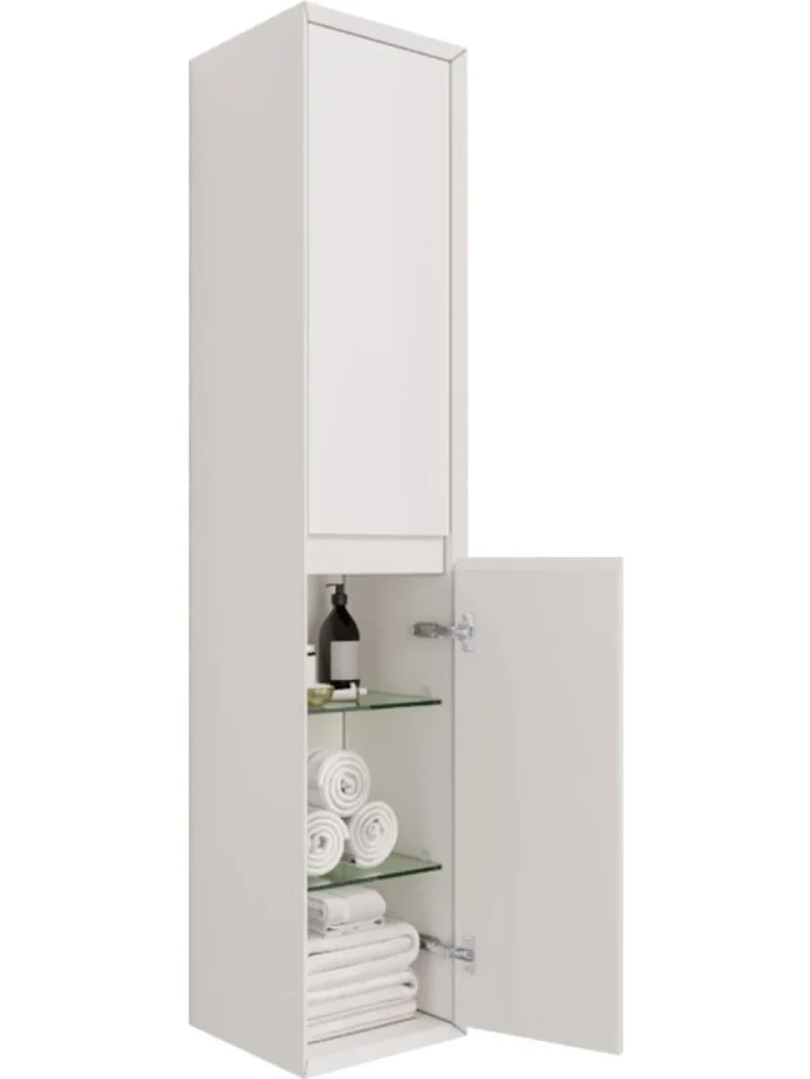 Шкаф-пенал для ванной Dreja Insight 35 L/R белый глянец
