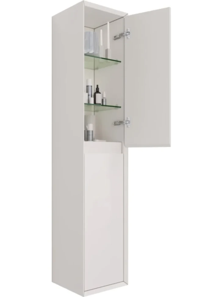 Шкаф-пенал для ванной Dreja Insight 35 L/R белый глянец