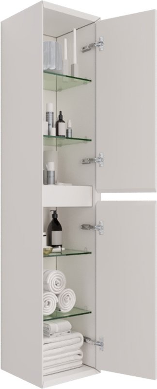 Шкаф-пенал для ванной Dreja Insight 35 L/R белый глянец