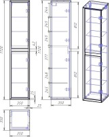 Шкаф-пенал для ванной Dreja Insight 35 L/R белый глянец
