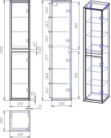 Шкаф-пенал для ванной Dreja Insight 35 L/R белый глянец Шкаф-пенал для ванной Dreja Insight 35 L/R белый глянец