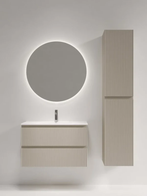 Мебель для ванной комнаты Sancos Snob R 80 Beige Soft, раковина CN7026
