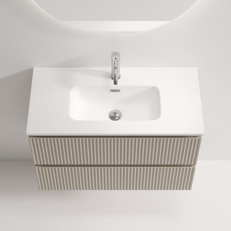 Мебель для ванной комнаты Sancos Snob R 80 Beige Soft, раковина CN7026