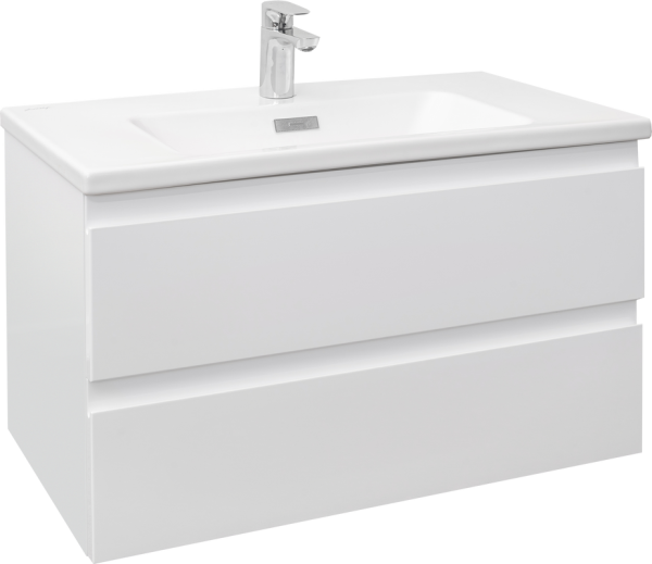 Тумба с раковиной Jacob Delafon Madeleine 80 белый блестящий