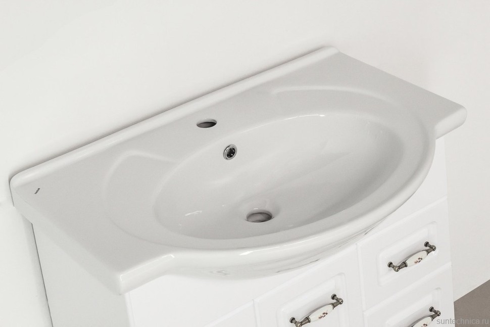 Тумба с раковиной Style Line Олеандр-2 75 Люкс, белая