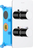 Термостатический смеситель встраиваемый AQUATEK Европа AQ1392CR для ванны с душем, С ВНУТРЕННЕЙ ЧАСТЬЮ, хром