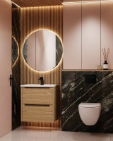Тумба под раковину La Fenice Tesoro 60 дуб канзас коричневый