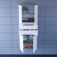 Шкаф пенал для ванной СаНта Лондон 60 подвесной