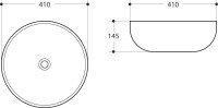 Накладная раковина Art&Max AM-109 белая