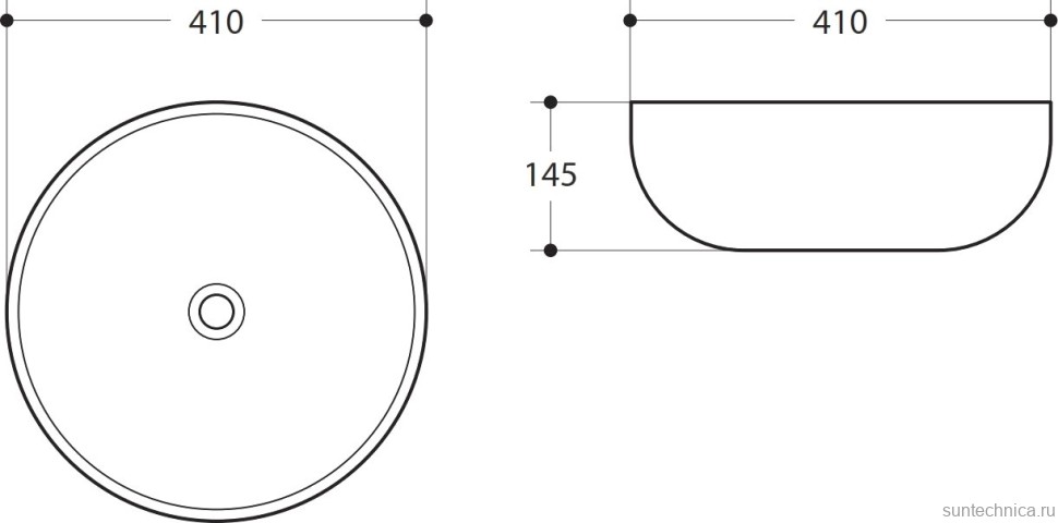 Накладная раковина Art&Max AM-109 белая