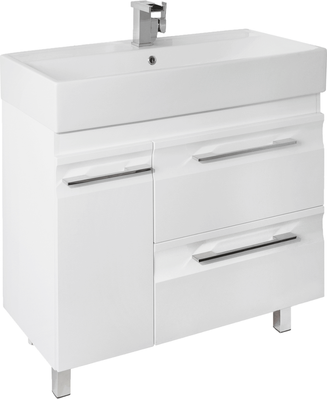 Тумба под раковину Vod-Ok Мальта 90 с ящиками, белая