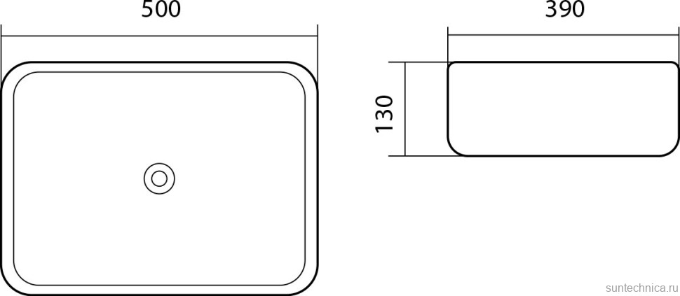 Накладная раковина AQUATEK Вега AQ5515-00