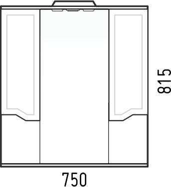 Зеркало Corozo Мирра 75/С белое